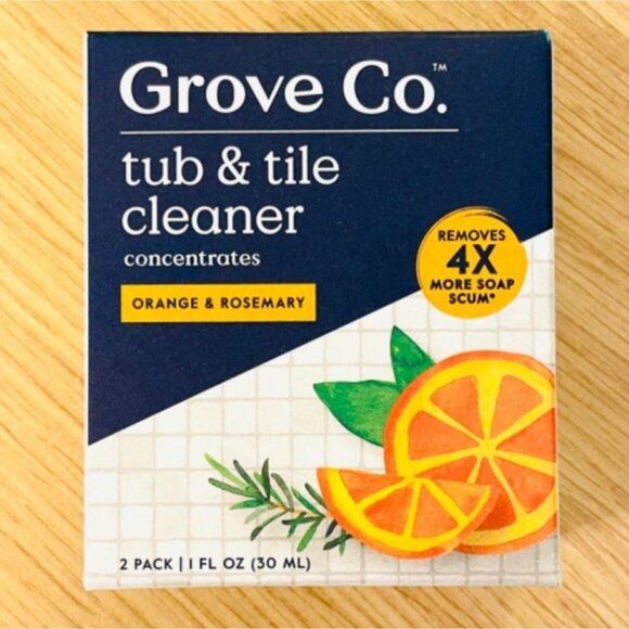 Grove Co. Tub & Tile Cleaner Concentrate 2 Pack Orange and Rosemary 1 Fl Oz Each - Picture 2 of 7